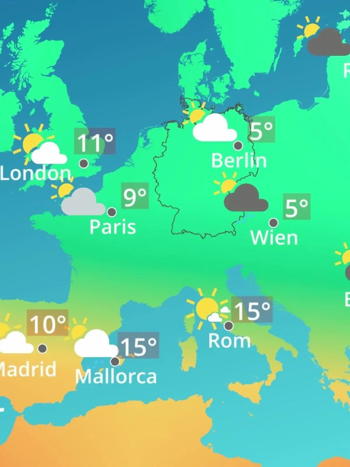 Bild zu: "Europa: Wie wird das Wetter?"