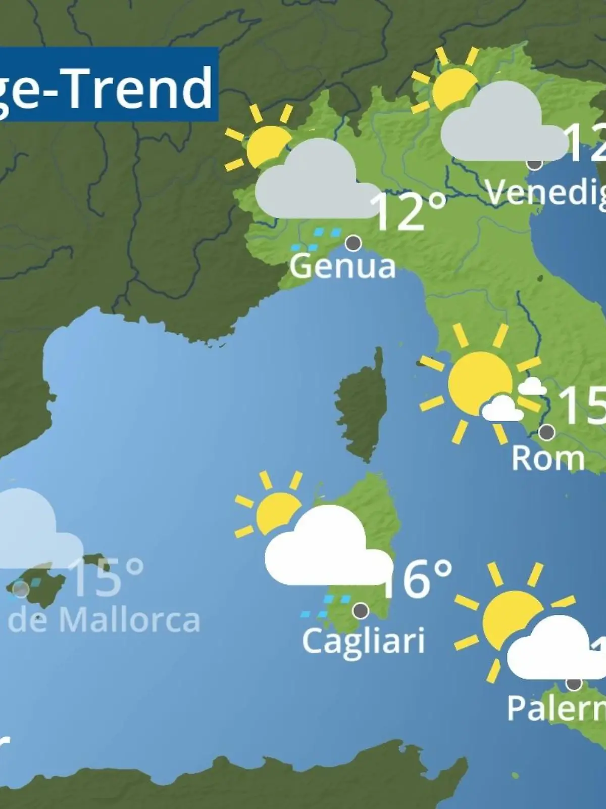 Bild zu: "Italien: Wie wird das Wetter?"