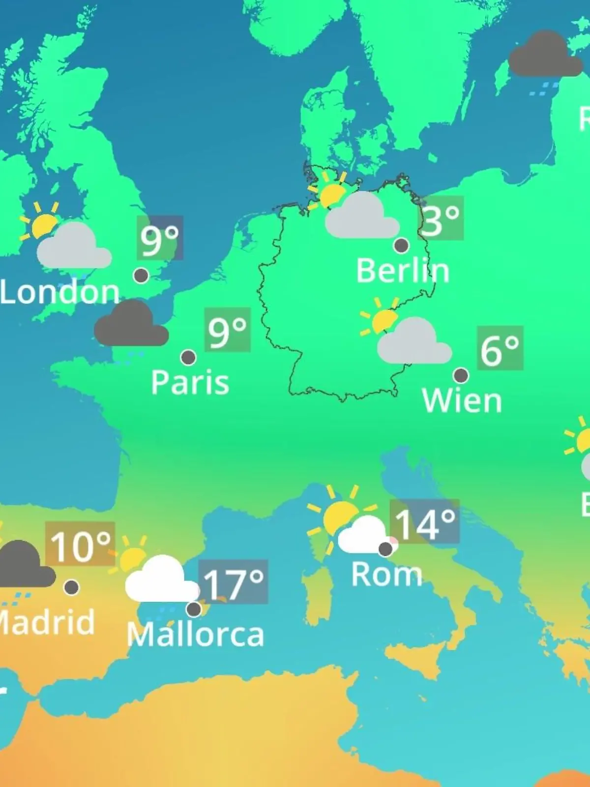 Bild zu: "Europa: Wie wird das Wetter?"