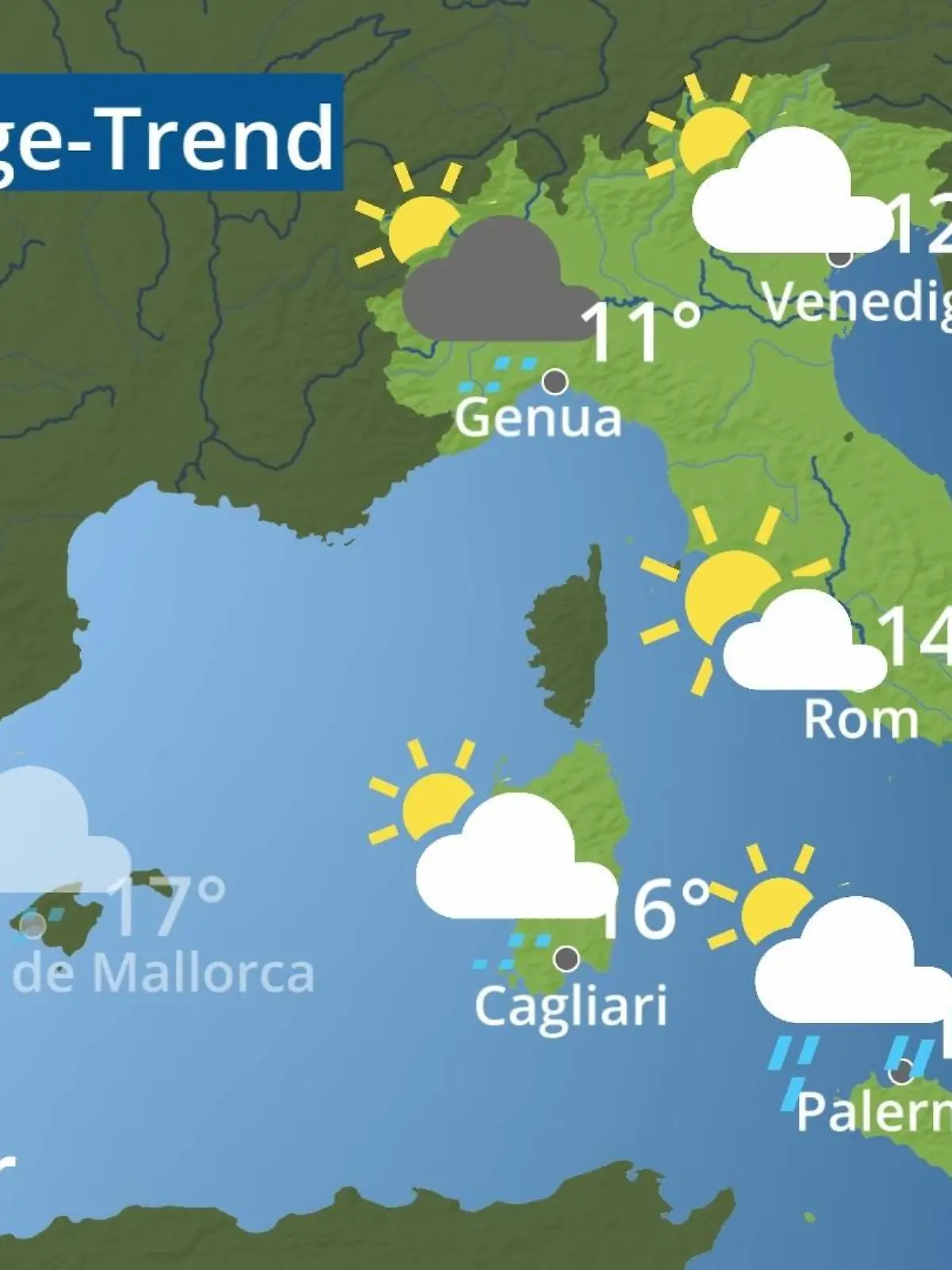 Bild zu: "Italien: Wie wird das Wetter?"