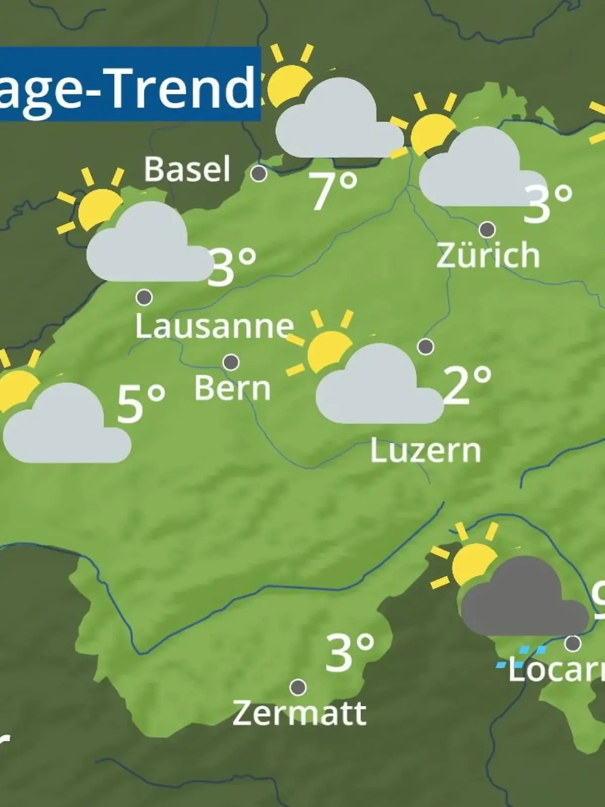 Bild zu: "Schweiz: Wie wird das Wetter?"