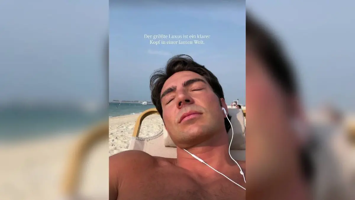 Frisch rasiert in Dubai: Fabio Knez zeigt sich nach der Trennung völlig verändert.