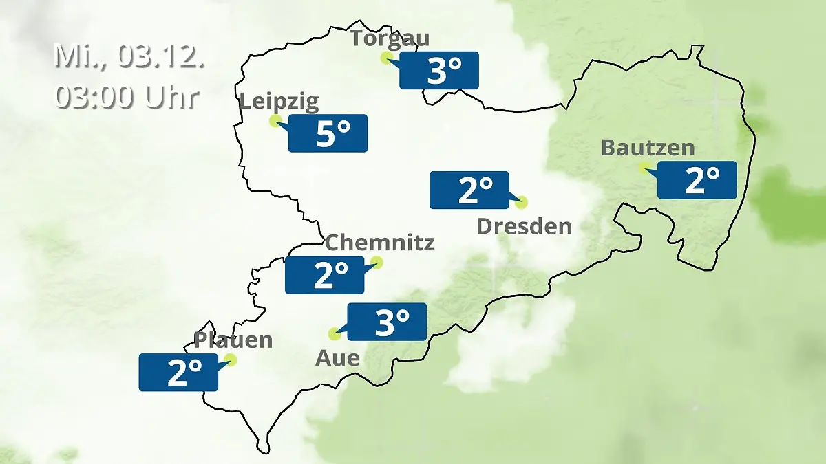 Sachsen: Wie wird das Wetter? Regen- und Wolkenfilm für Chemnitz, Dresden und Leipzig