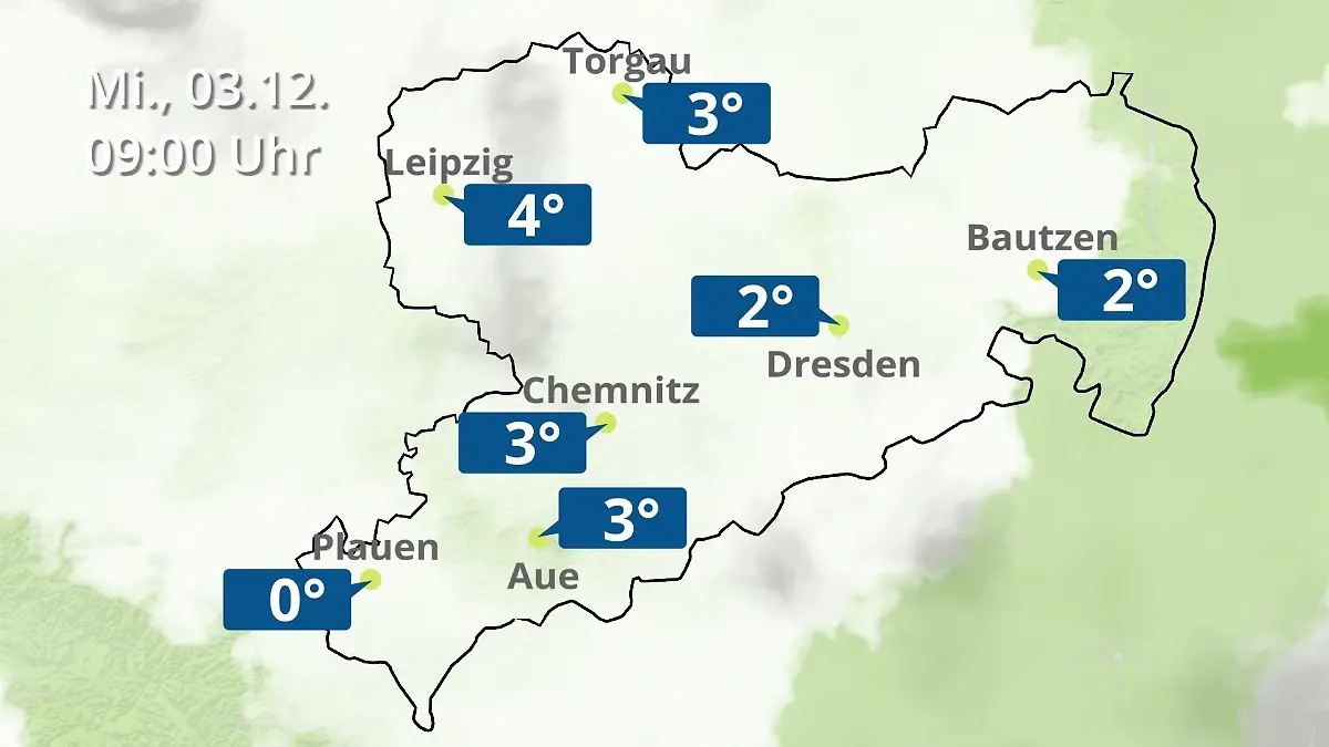 Sachsen: Wie wird das Wetter? Regen- und Wolkenfilm für Chemnitz, Dresden und Leipzig