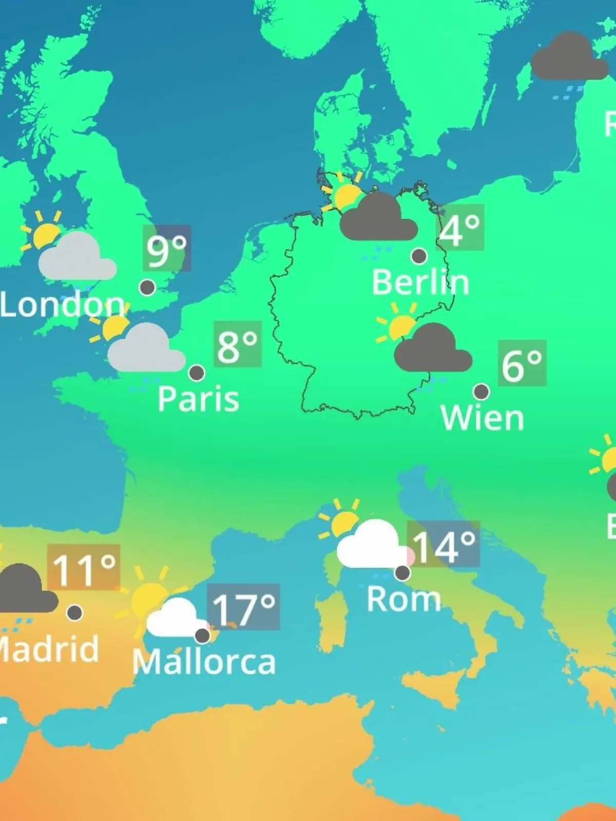 Bild zu: "Europa: Wie wird das Wetter?"