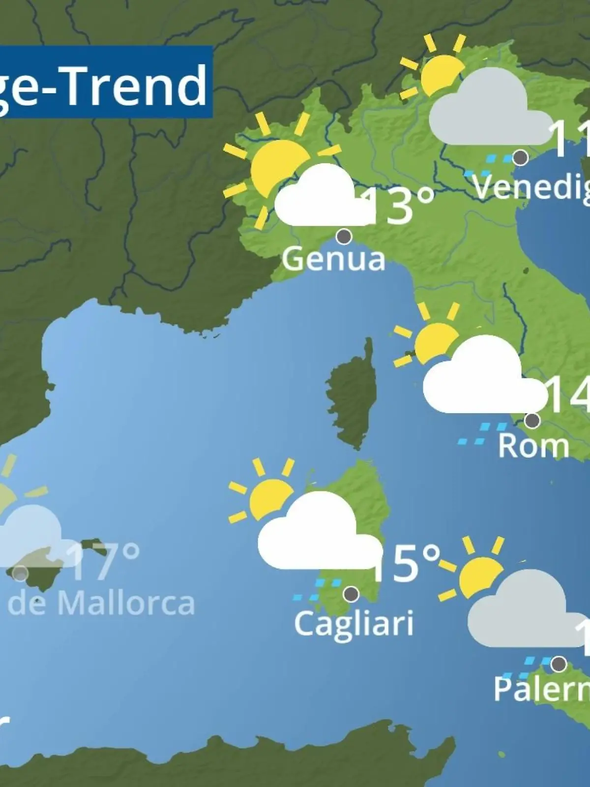 Bild zu: "Italien: Wie wird das Wetter?"
