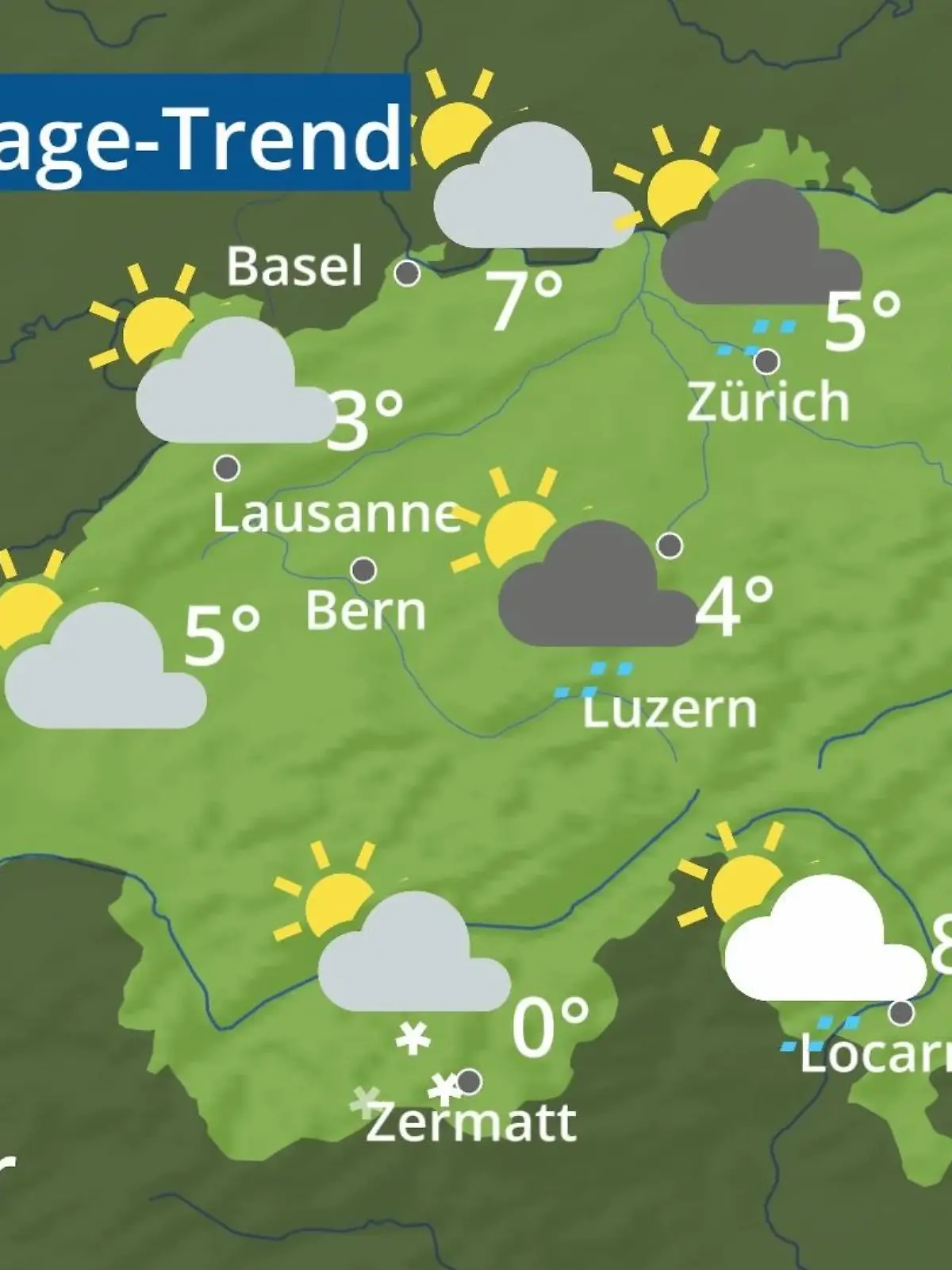 Bild zu: "Schweiz: Wie wird das Wetter?"