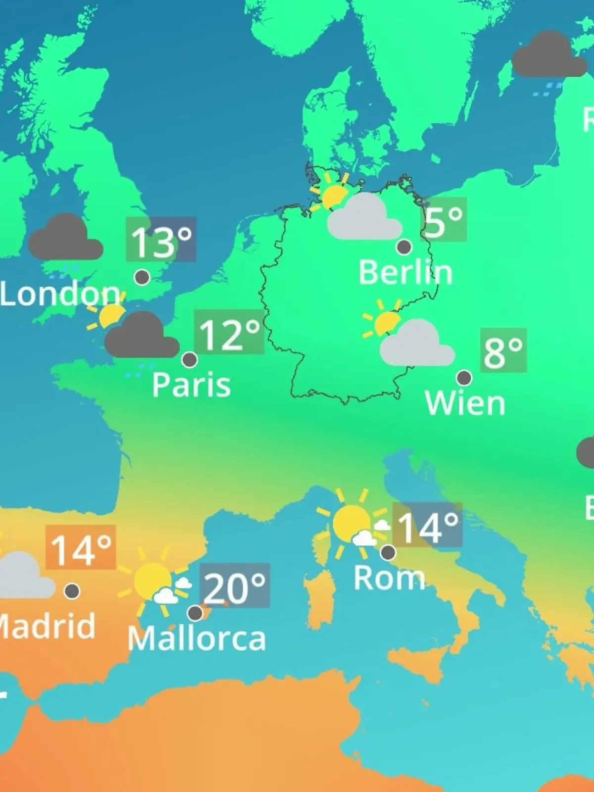 Bild zu: "Europa: Wie wird das Wetter?"