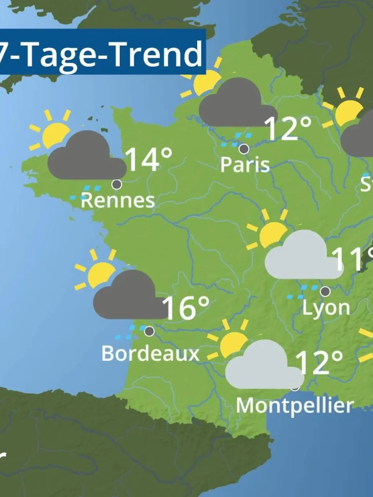 Bild zu: "Frankreich: Wie wird das Wetter?"