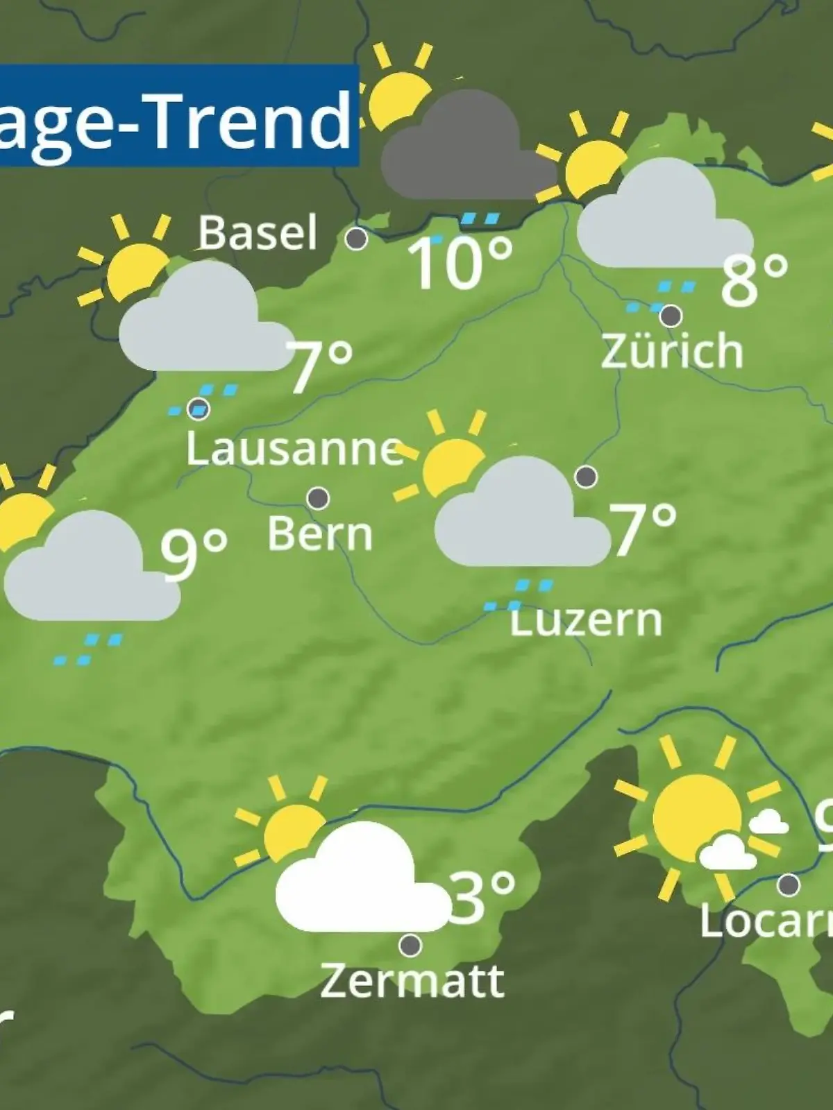 Bild zu: "Schweiz: Wie wird das Wetter?"