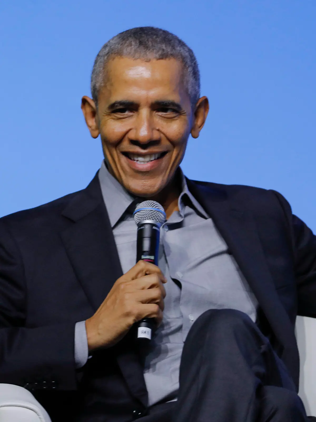 FILE - Former U.S. President Barack Obama gesture as he attends the "values-based leadership" during a plenary session of the Gathering of Rising Leaders in the Asia Pacific, organized by the Obama Foundation in Kuala Lumpur, Malaysia, on Dec. 13, 2019. Obama’s memoir “Dreams from My Father” will be released in a young adult edition on October 5. Obama had yet to hold any political office when “Dreams from My Father” was released in 1995.  (AP Photo/Vincent Thian, File)