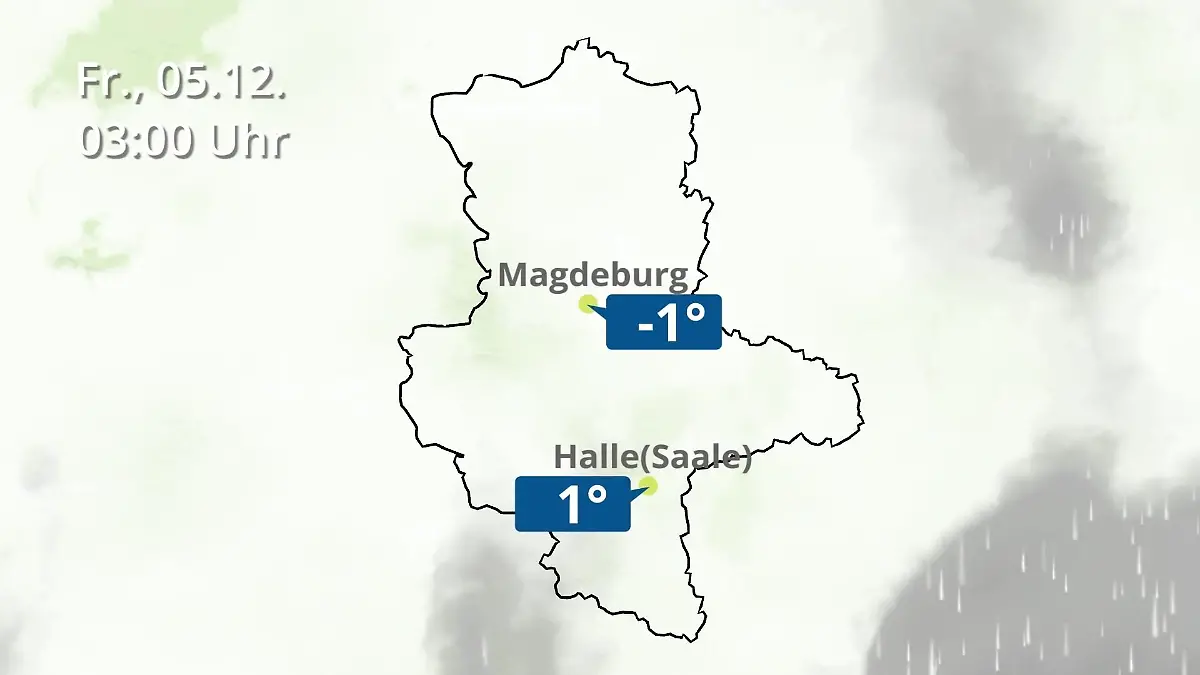 Sachsen-Anhalt: Wie wird das Wetter? Regen und Wolkenfilm für Halle und Magdeburg