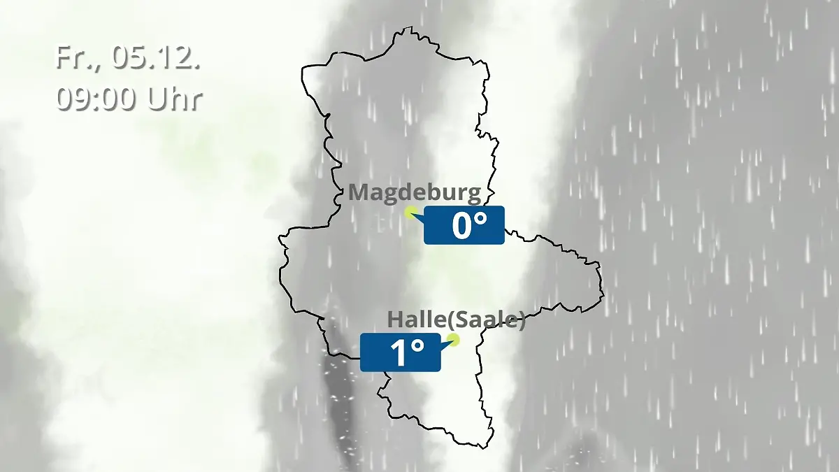 Sachsen-Anhalt: Wie wird das Wetter? Regen und Wolkenfilm für Halle und Magdeburg