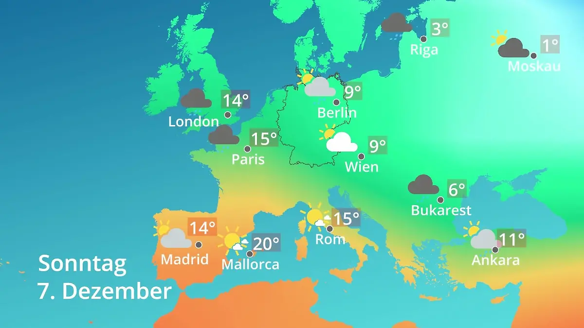 Europa: Wie wird das Wetter? Prognose: Temperaturen von Spanien bis zur Türkei