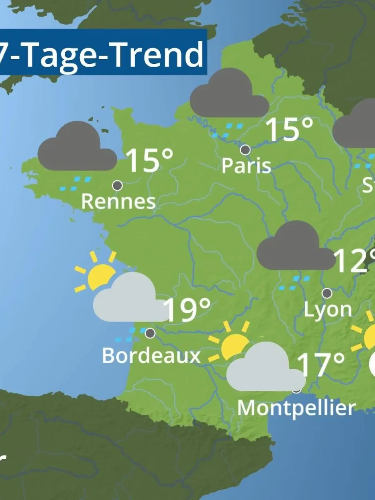 Bild zu: "Frankreich: Wie wird das Wetter?"