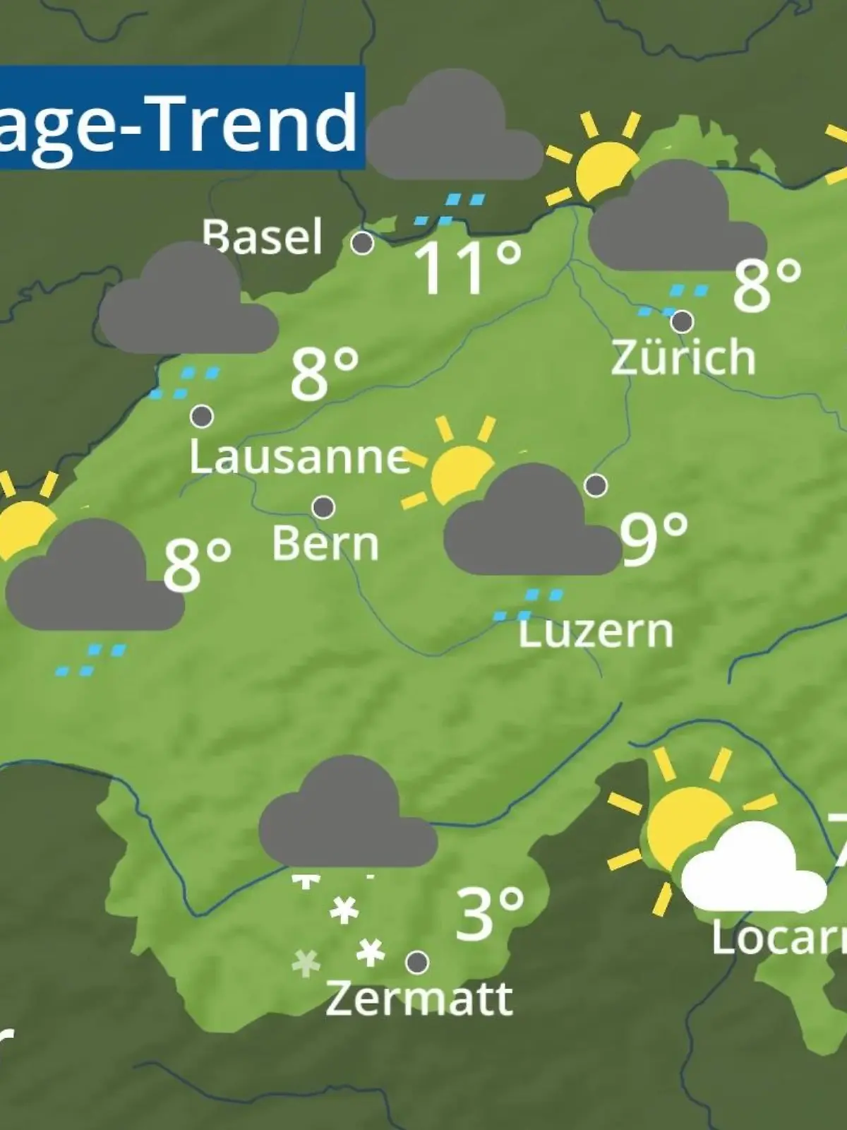 Bild zu: "Schweiz: Wie wird das Wetter?"