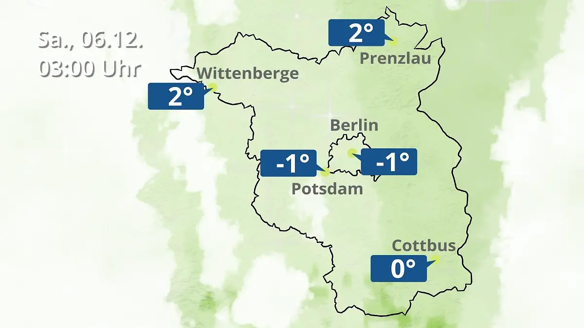 Berlin und Brandenburg: Wie wird das Wetter? Regen- und Wolkenfilm für Potsdam, Cottbus und Wittenberge