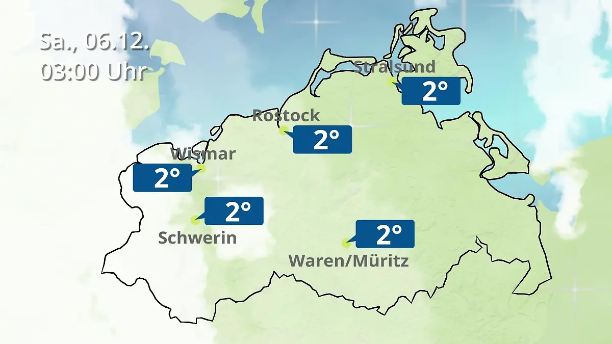 Mecklenburg-Vorpommern: Wie wird das Wetter? Regen- und Wolkenfilm für Rostock, Rügen und die Ostseeküste