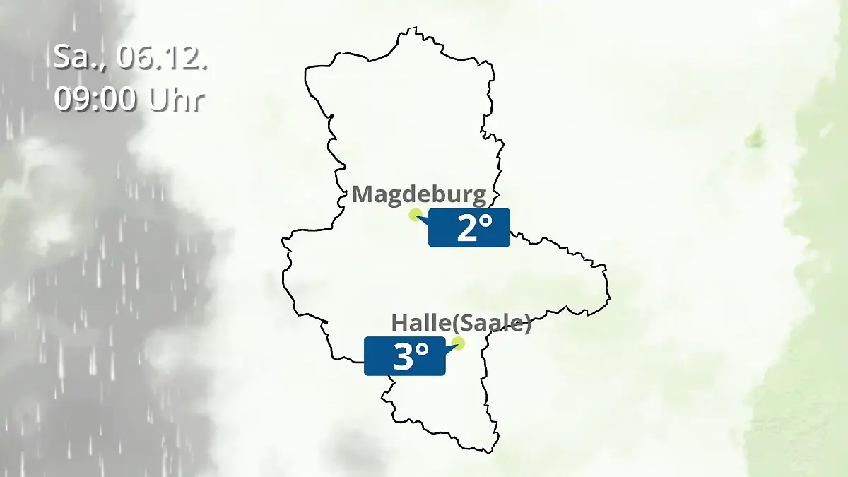 Sachsen-Anhalt: Wie wird das Wetter? Regen und Wolkenfilm für Halle und Magdeburg