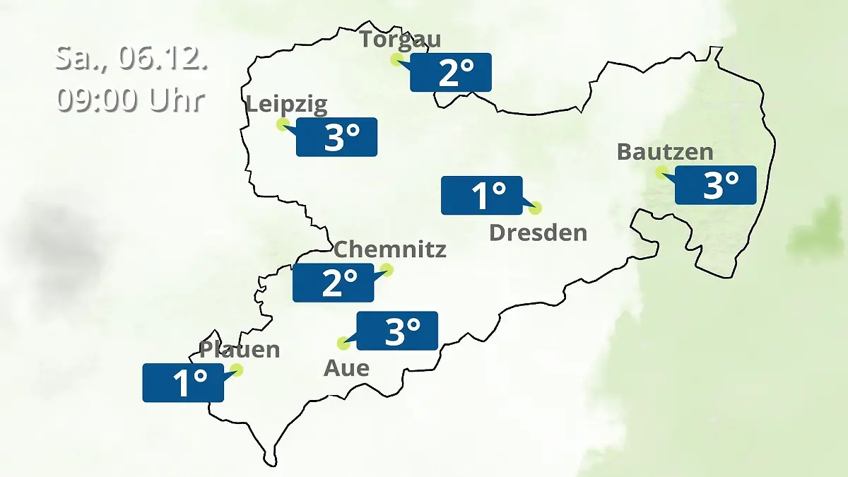 Sachsen: Wie wird das Wetter? Regen- und Wolkenfilm für Chemnitz, Dresden und Leipzig