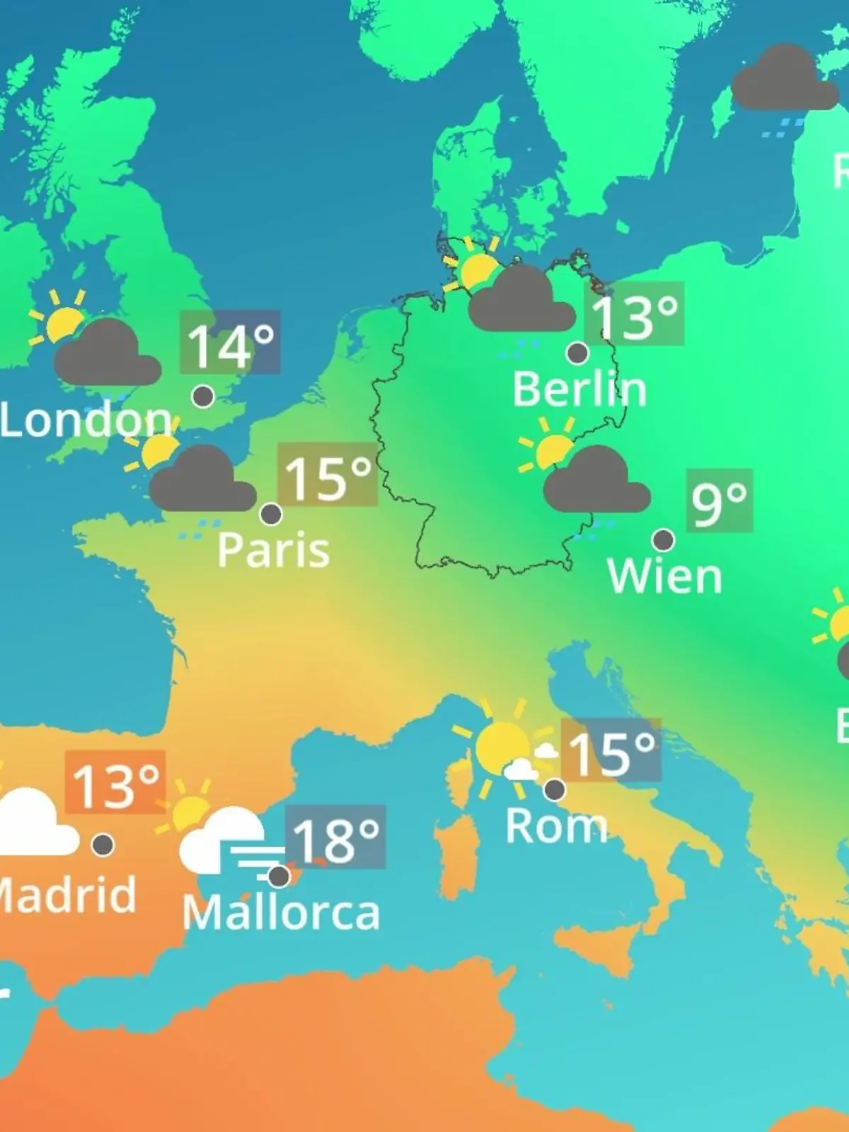 Bild zu: "Europa: Wie wird das Wetter?"
