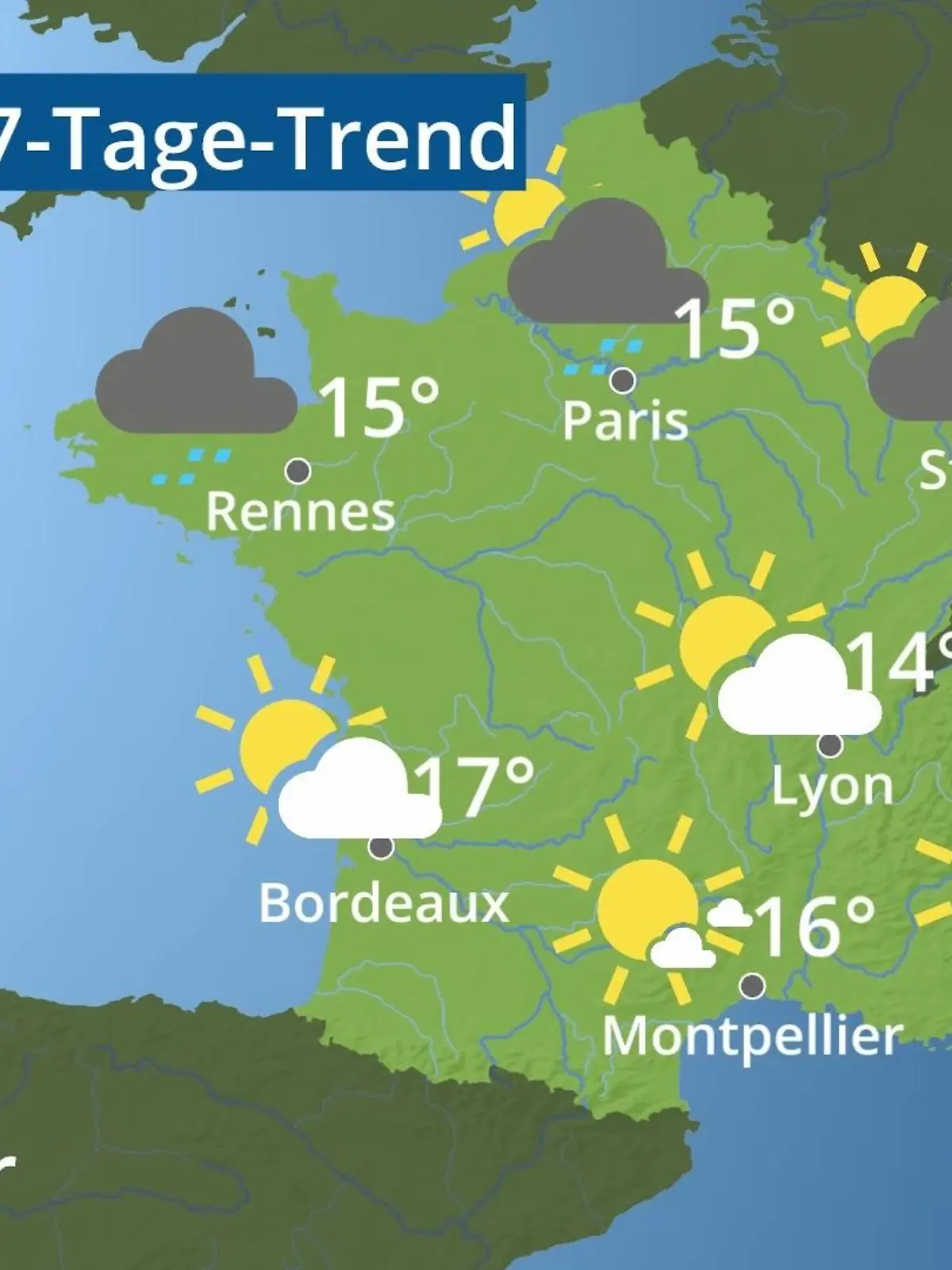 Bild zu: "Frankreich: Wie wird das Wetter?"