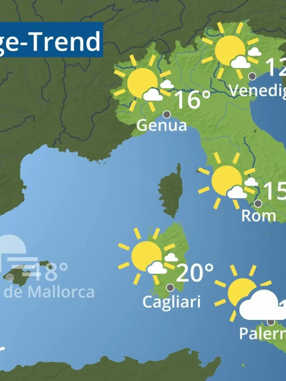 Bild zu: "Italien: Wie wird das Wetter?"