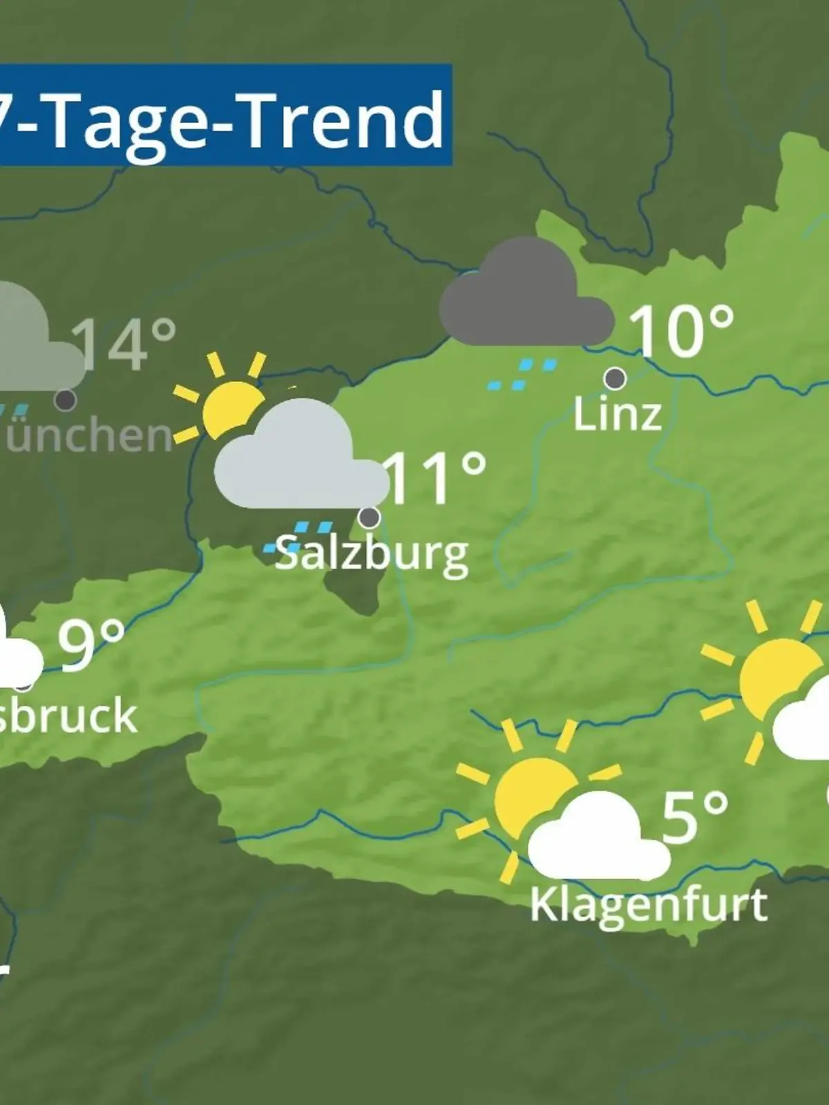 Bild zu: "Österreich: Wie wird das Wetter?"