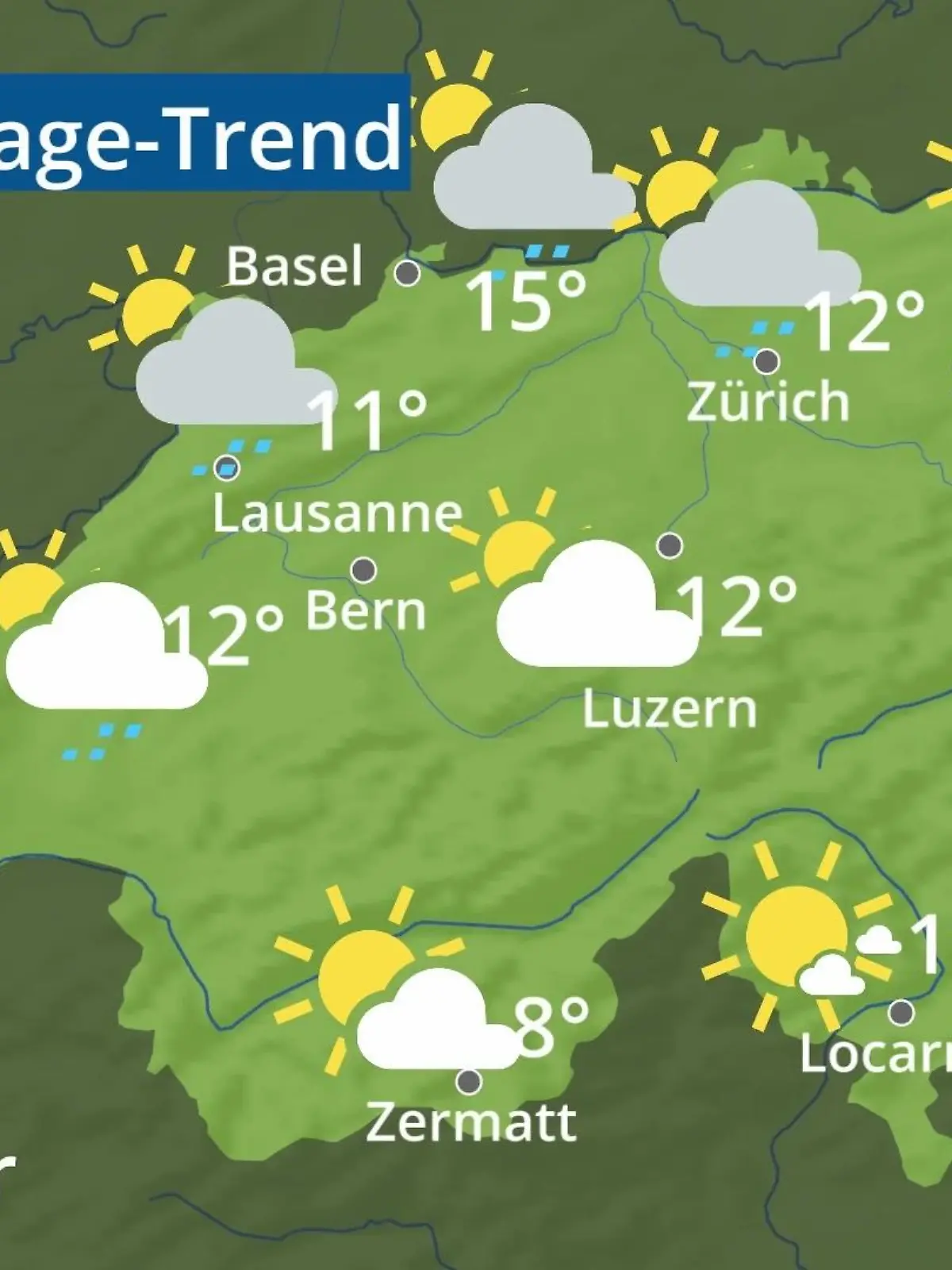 Bild zu: "Schweiz: Wie wird das Wetter?"