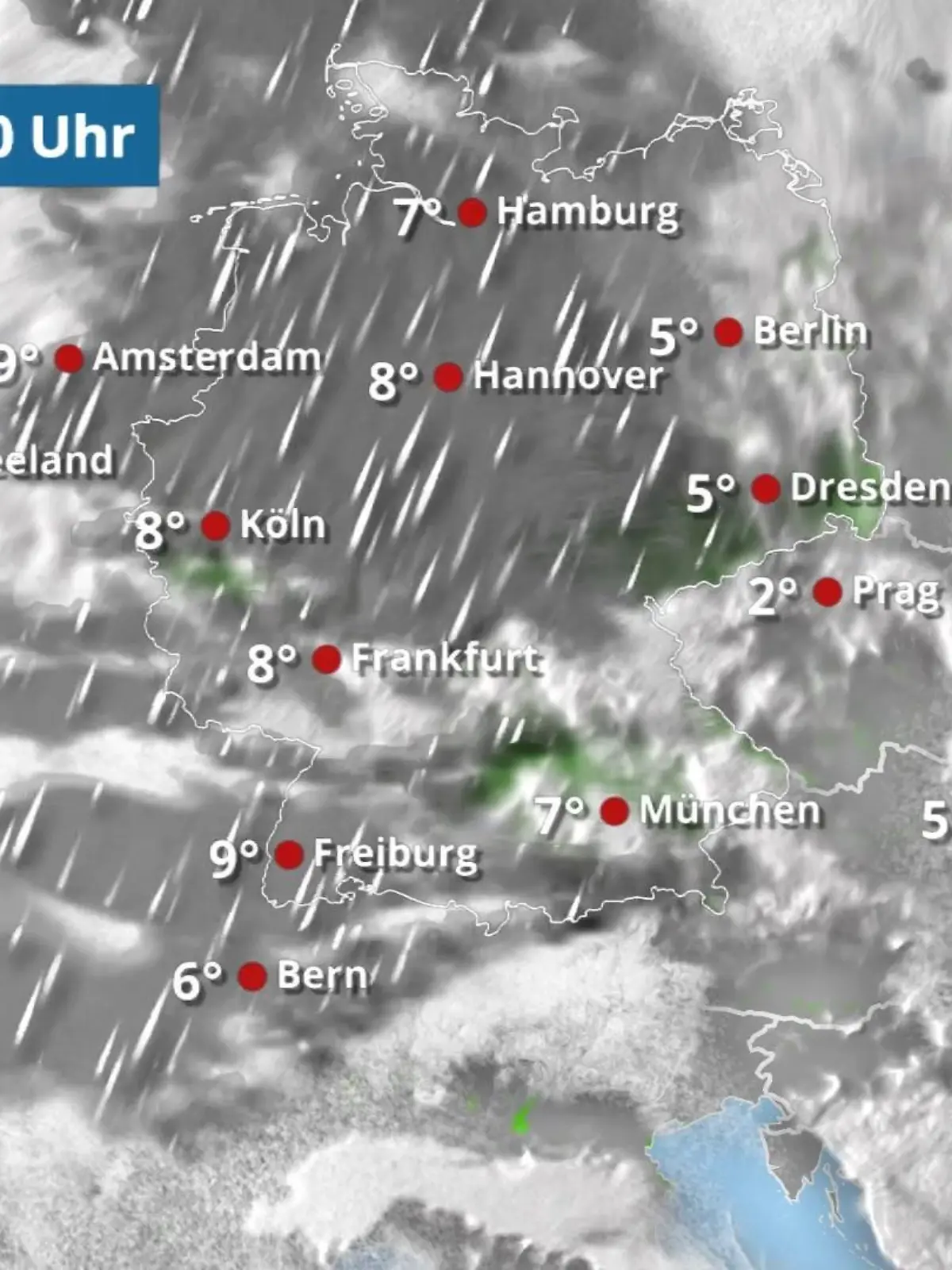Bild zu: "Eine nasse Nacht - morgens etwas trockener"