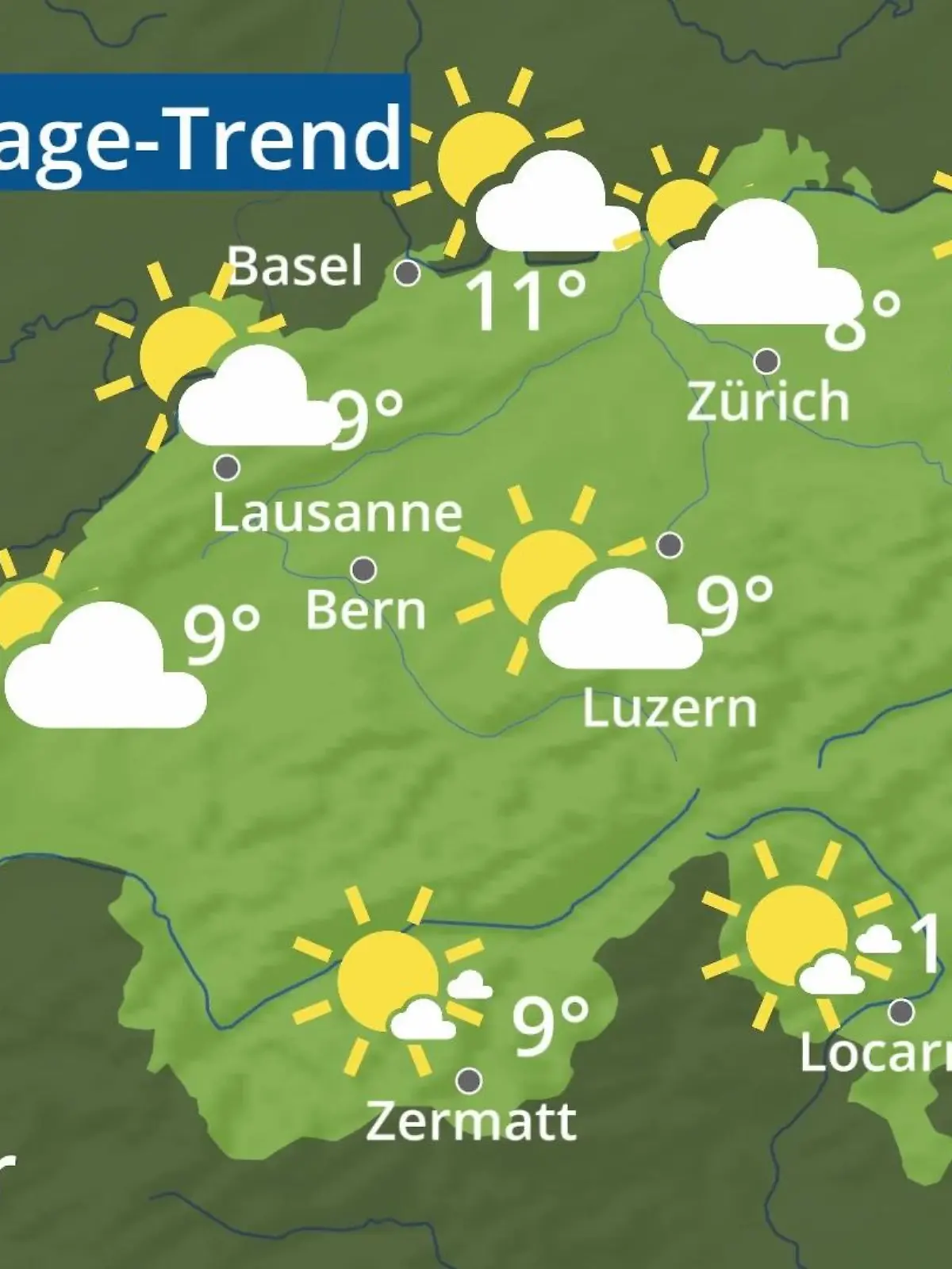 Bild zu: "Schweiz: Wie wird das Wetter?"