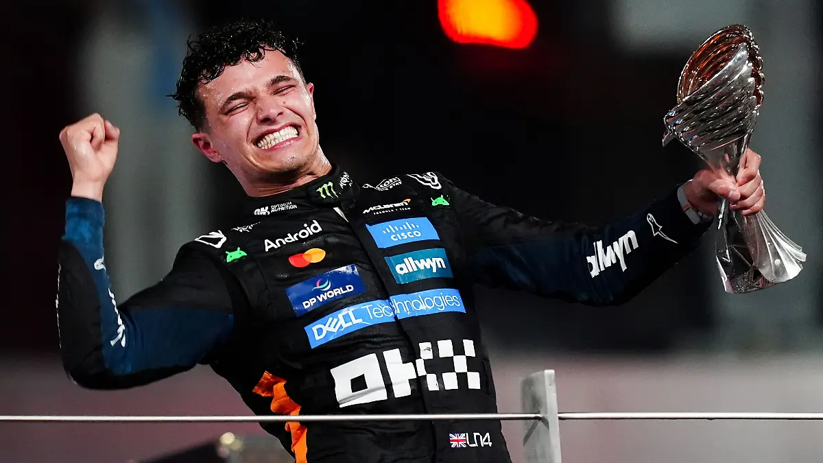Am Ziel seiner Träume: Der neue Formel-1-Weltmeister Lando Norris.