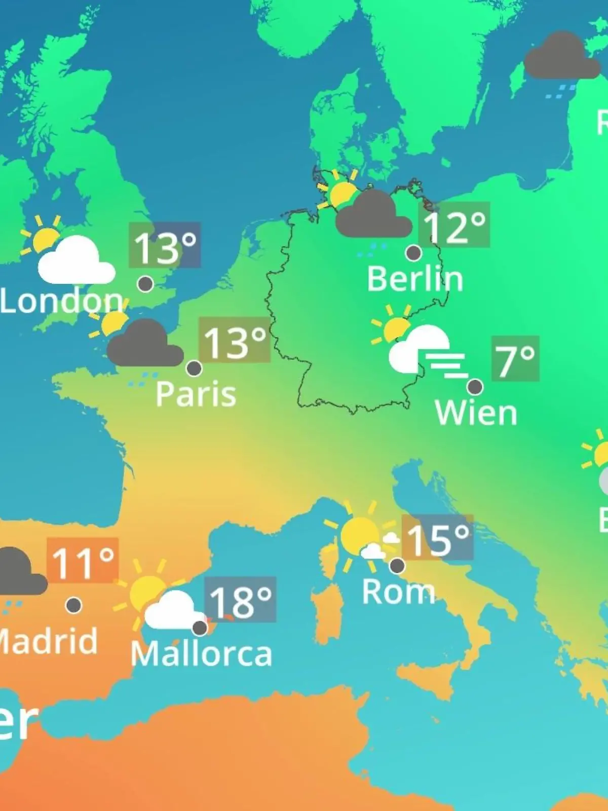 Bild zu: "Europa: Wie wird das Wetter?"