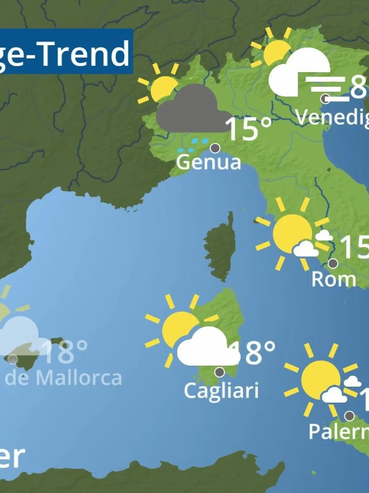 Bild zu: "Italien: Wie wird das Wetter?"