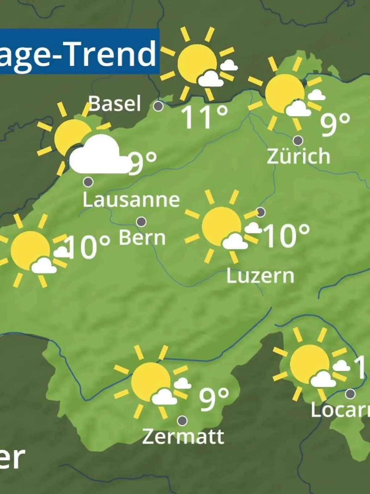 Bild zu: "Schweiz: Wie wird das Wetter?"