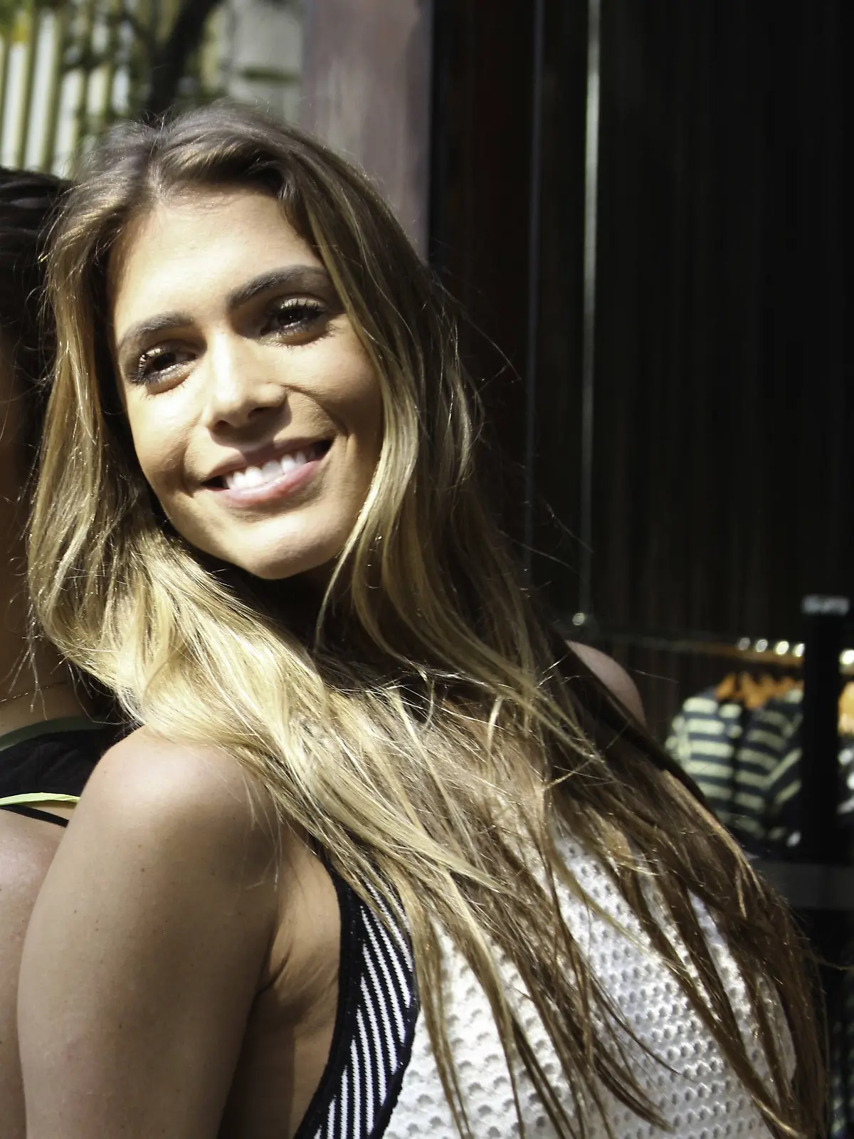 Branca and Bia Feres at the Animale brand parade during SPFW N 44 held at the Animale store in São Paulo.