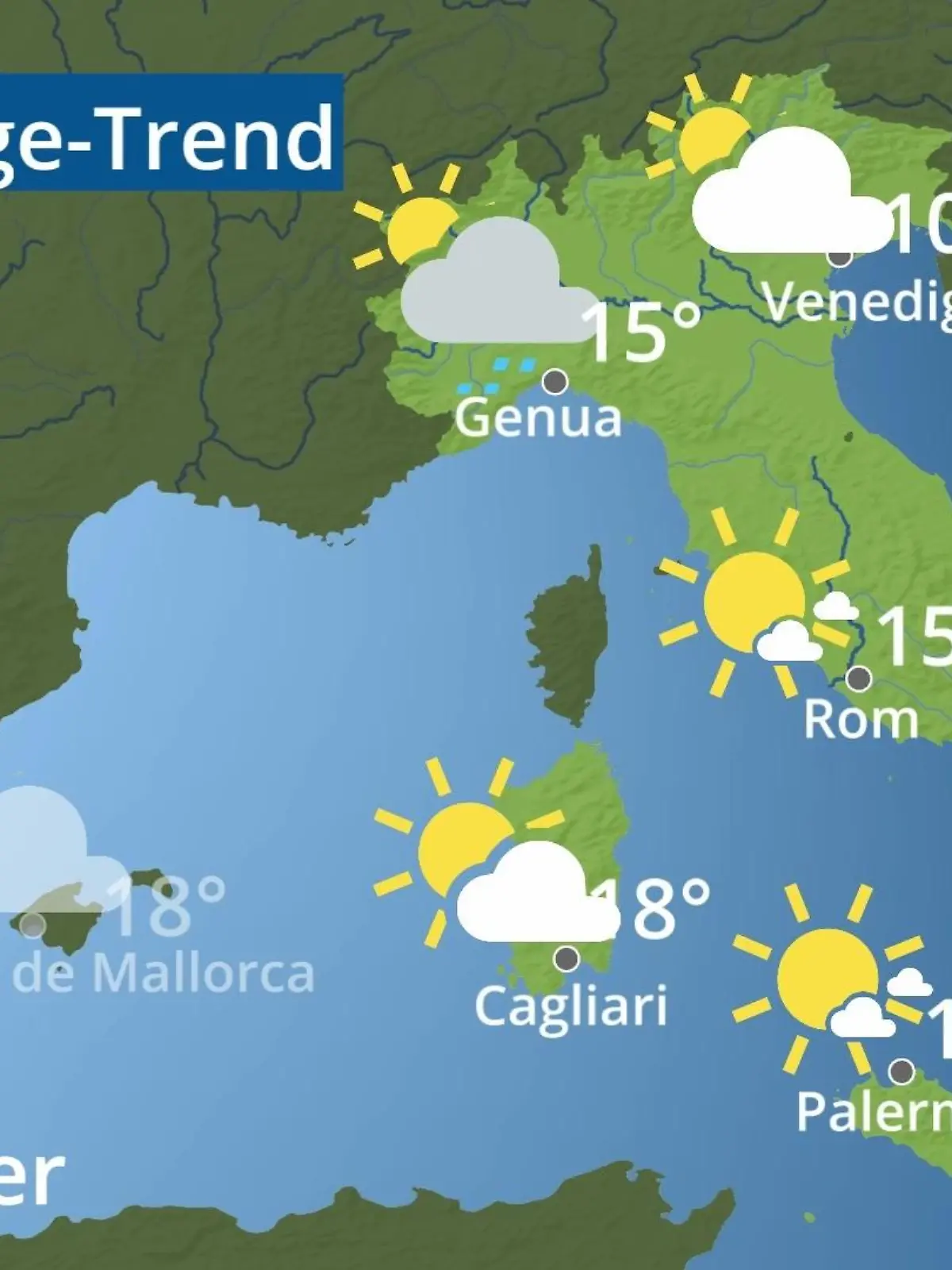 Bild zu: "Italien: Wie wird das Wetter?"