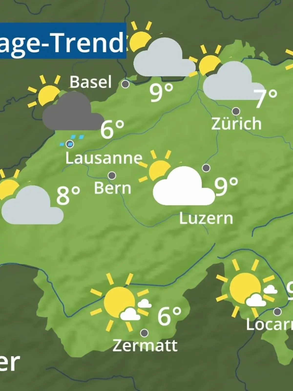 Bild zu: "Schweiz: Wie wird das Wetter?"