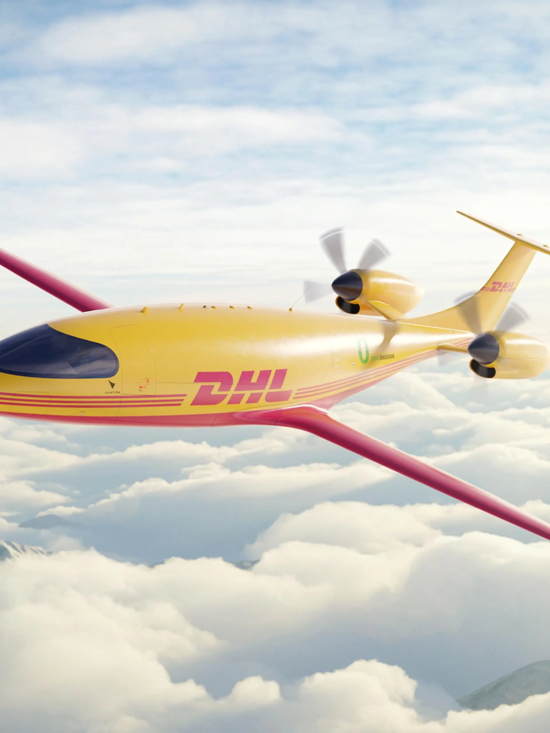 DHL-Elektroflugzeug des Typs „Alice“ des Herstellers Eviation