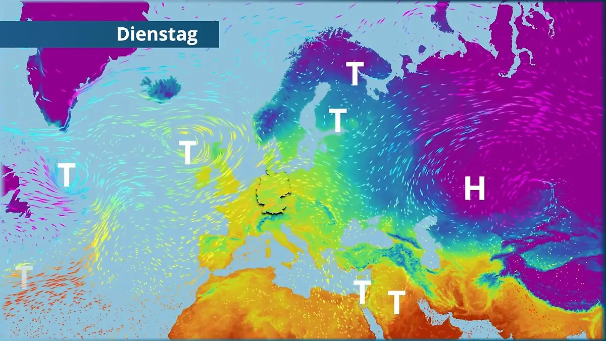 Vorläufiger Höhepunkt der Temperaturen ist erreicht Der Strömungsfilm für Europa für 5 Tage
