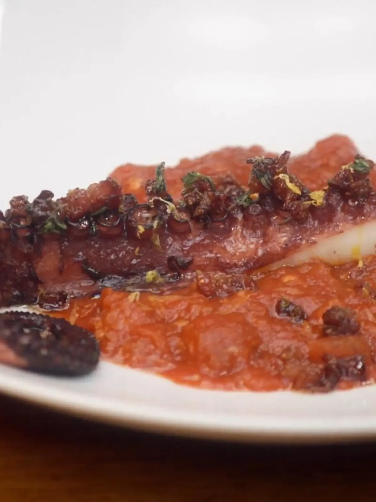 Bild zu: "Gabriels Meisterteller: Oktopusarm mit Tomatensugo"