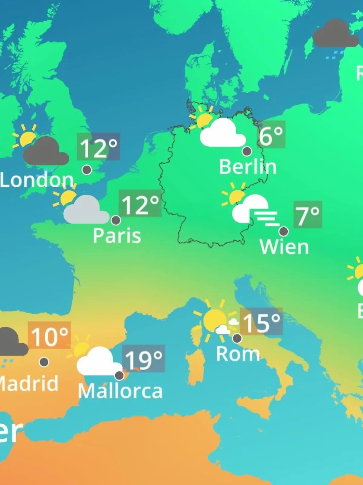 Bild zu: "Europa: Wie wird das Wetter?"