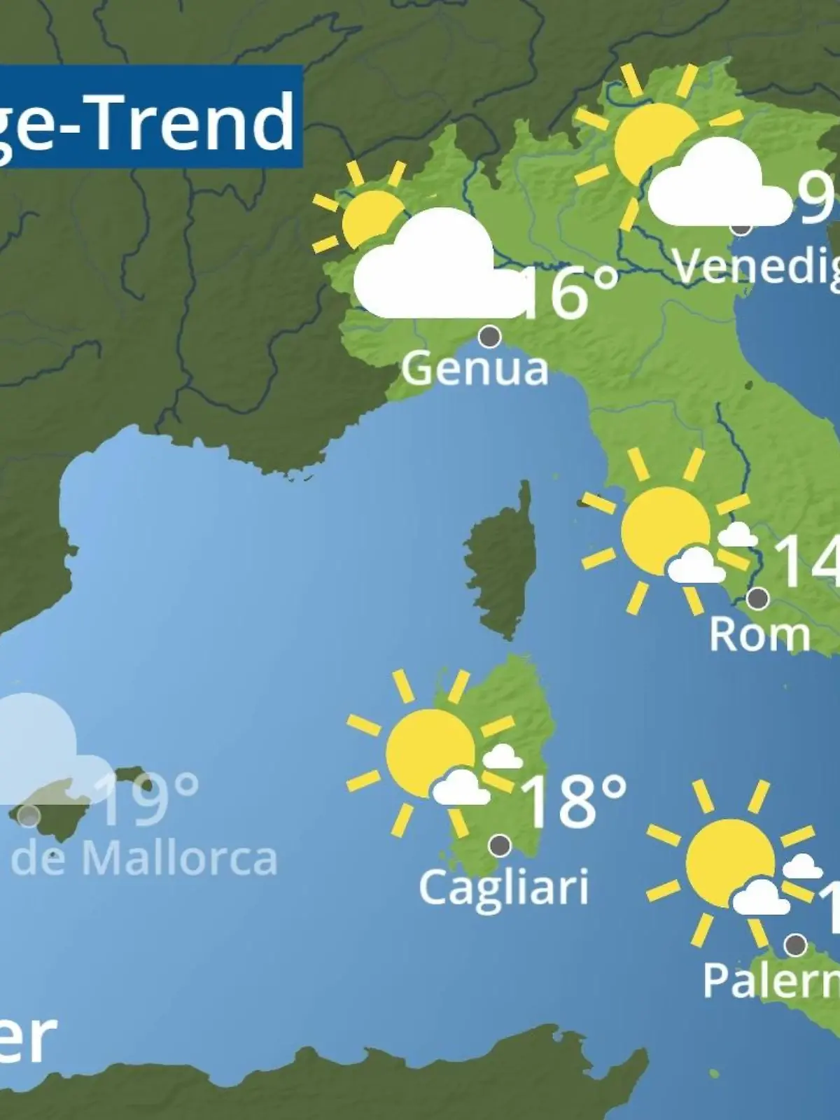 Bild zu: "Italien: Wie wird das Wetter?"