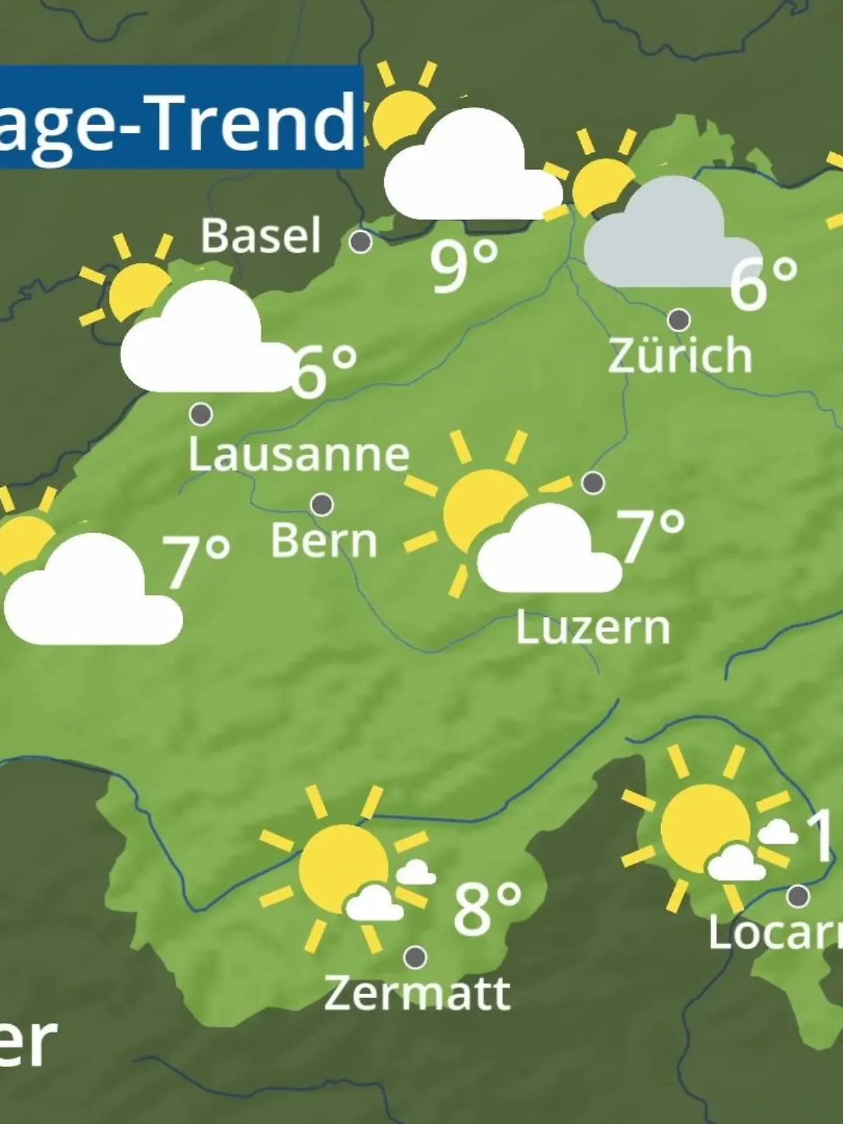 Bild zu: "Schweiz: Wie wird das Wetter?"