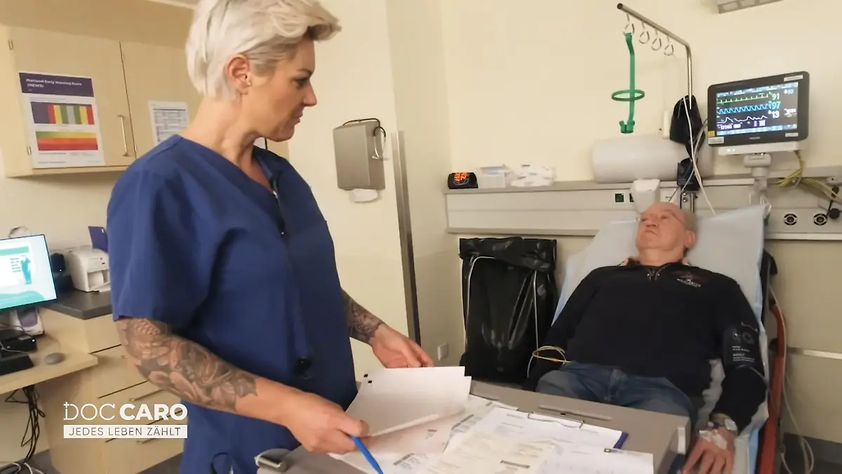 Hat der Patient einen Herzinfarkt? Starke Brustschmerzen