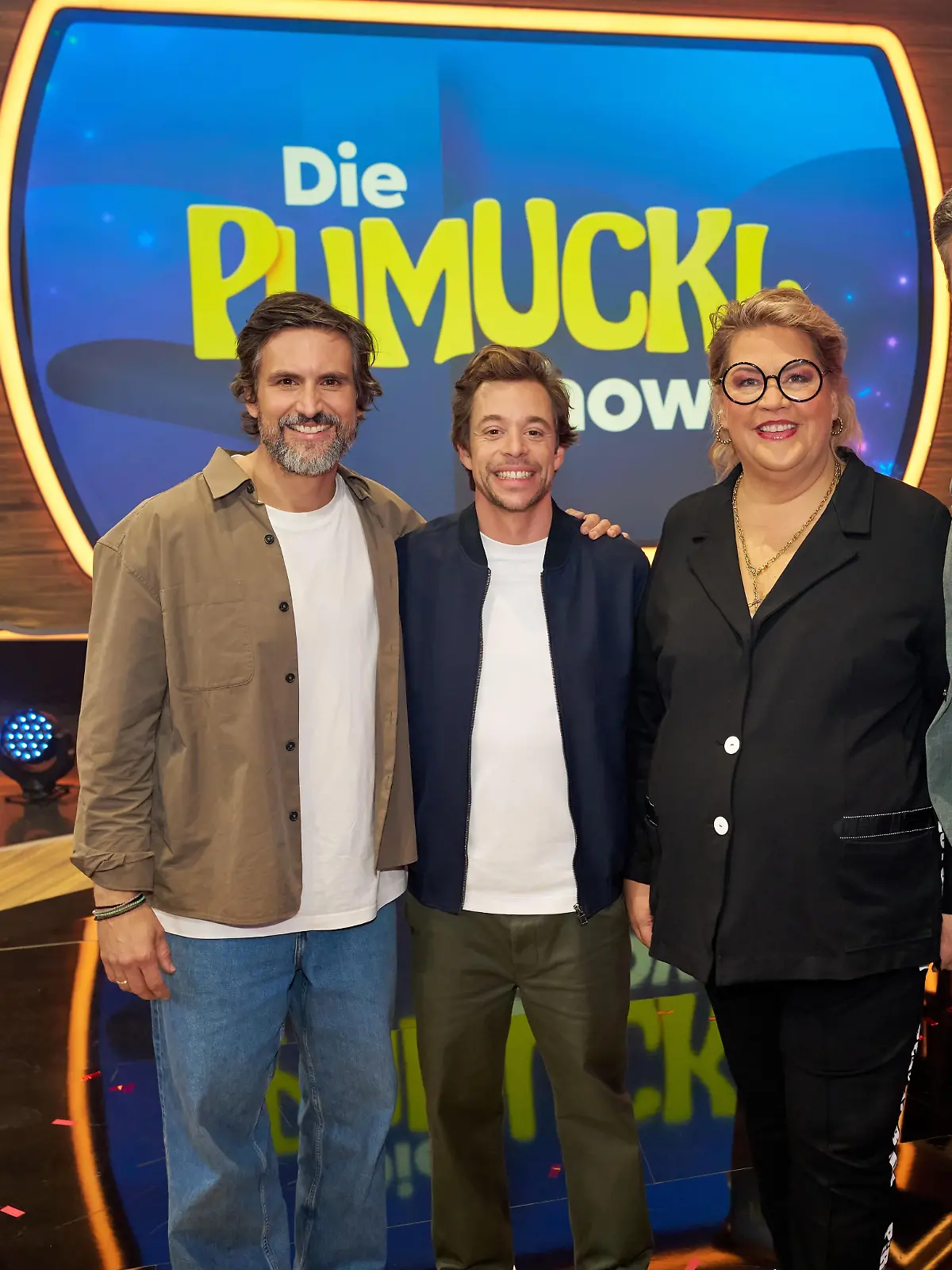 Tom Beck, Tobi Krell, Ilka Bessin, Ingo Zamperoni bei „Die Pumuckl Show”