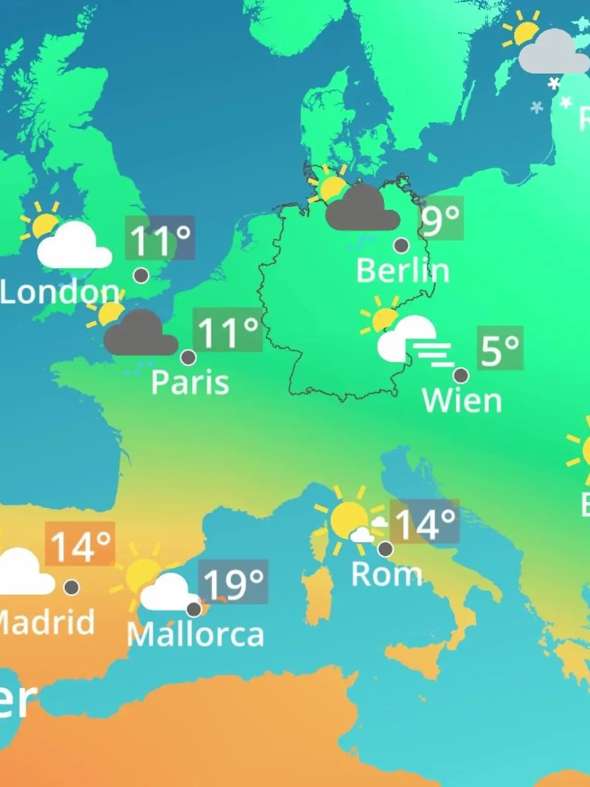 Bild zu: "Europa: Wie wird das Wetter?"