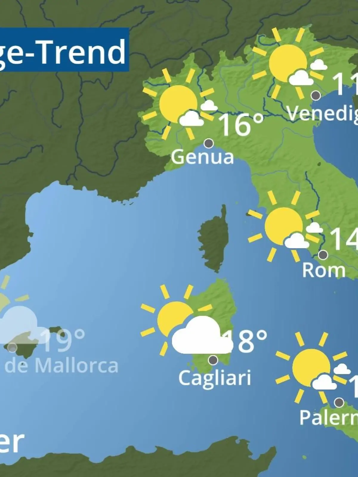 Bild zu: "Italien: Wie wird das Wetter?"