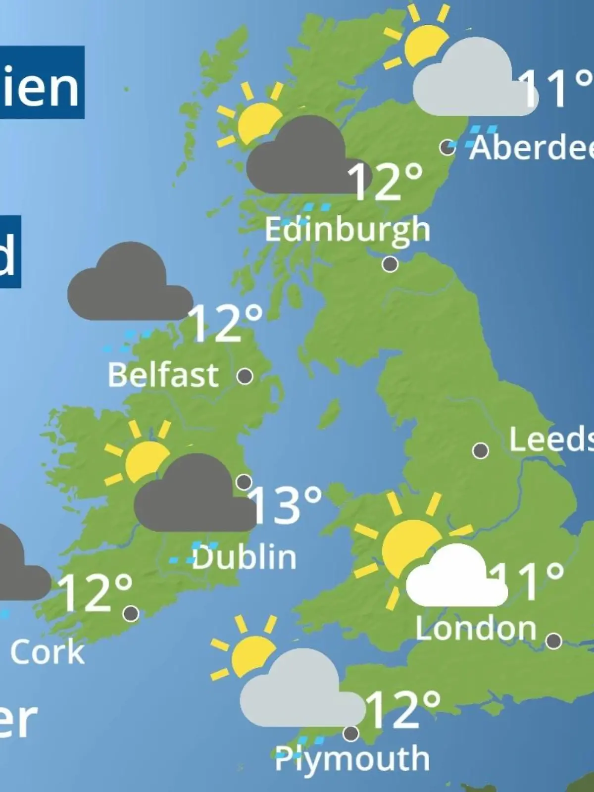 Bild zu: "England, Schottland, Wales: Wie wird das Wetter?"