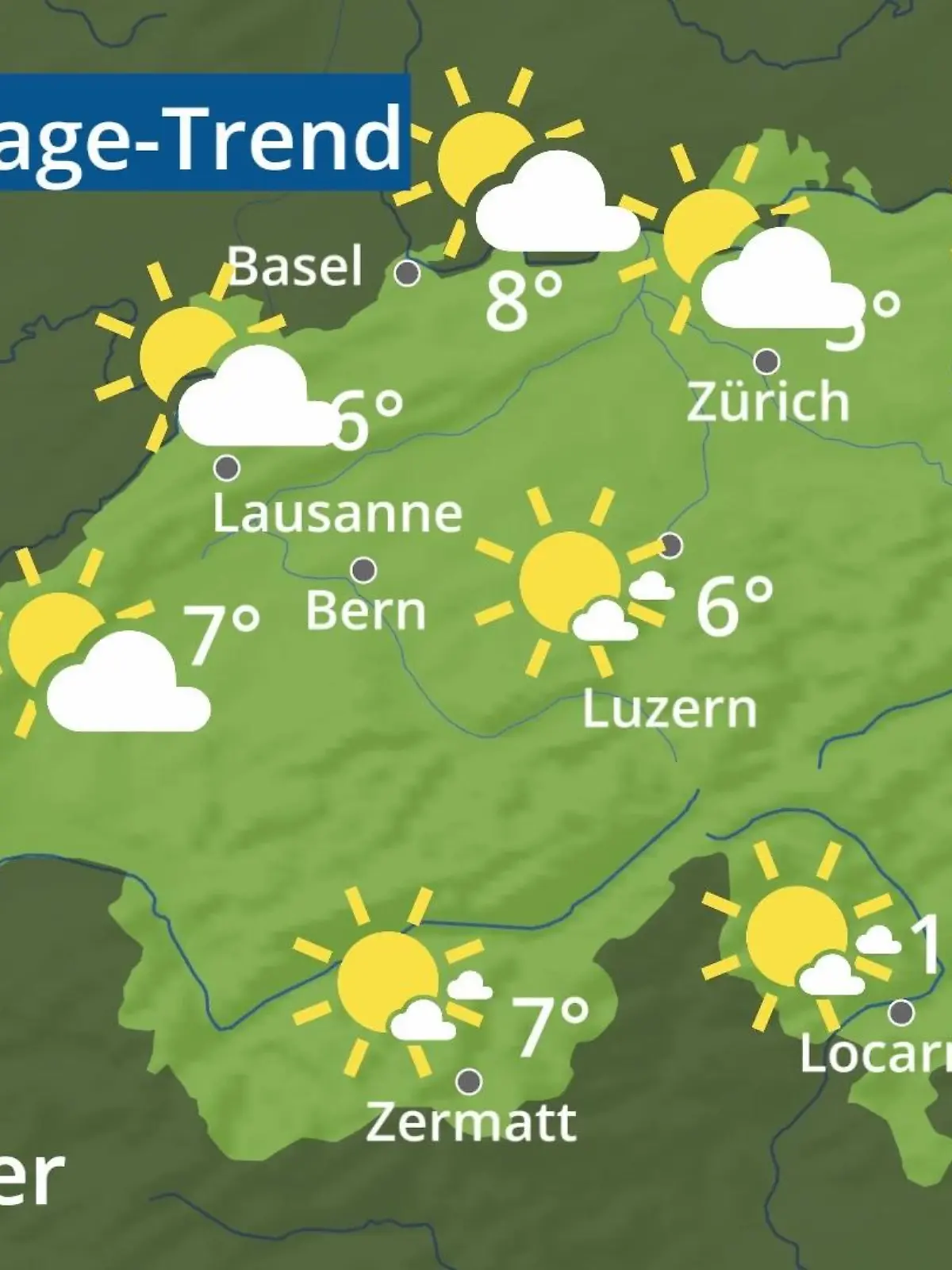 Bild zu: "Schweiz: Wie wird das Wetter?"